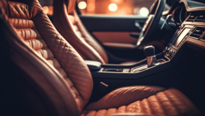 Free AI Image Comfortable leather seats add elegance to driving generated by AI