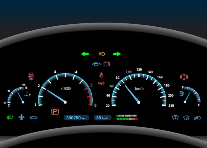 Free Vector Free vector dashboard background with color signals